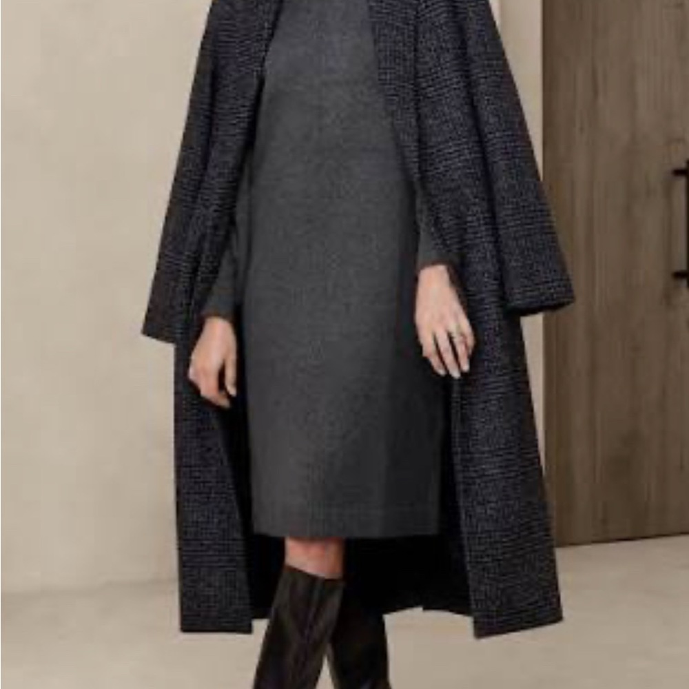 Banana Republic Factory Elegant Gray Sweater Dress